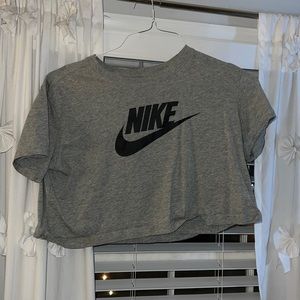 Nike grey cropped tee